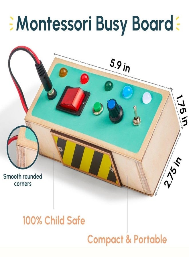 Curious Cub Montessori Busy Board | Switch Board Toy for Toddlers & Kids 1-6 Yrs | Wooden Sensory & Educational Toy | Gifts for Children - Image 4